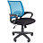 Кресло офисное Easy Chair 304 ТС Net голубое/черное (сетка/ткань, пластик)
