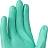 Перчатки нитриловые Vileda Professional с хлопковым напылением зеленые (размер 9.5-10, XL, 174385) Фото 0