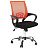 Кресло офисное Easy Chair 304 хром оранжевое/черное (сетка/ткань, металл)