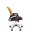 Кресло офисное Easy Chair 304 хром оранжевое/черное (сетка/ткань, металл) Фото 2