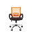 Кресло офисное Easy Chair 304 хром оранжевое/черное (сетка/ткань, металл) Фото 0