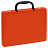 Портфель-кейс 1 отделение СТАММ, А4, 275*375*57мм, на защелках, оранжевый
