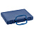 Портфель-кейс 1 отделение СТАММ, А4, 275*365*50мм, на защелках, синий Фото 5