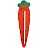 Линейка 12см MESHU "Carrot", дерево, европодвес Фото 0