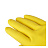 Перчатки резиновые хозяйственные OfficeClean Стандарт, прочные, разм. L, желтые, пакет с европодвесом Фото 4