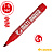 Маркер перманентный Crown "Multi Marker Chisel" красный, скошенный, 5мм Фото 0