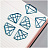 Скрепки фигурные 25мм, MESHU "Diamonds", 6шт., пакет с европодвесом Фото 2