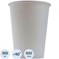 Стакан одноразовый бумажный Light 300/430 мл белый (800 шт. в упаковке)