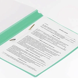 Скоросшиватель пластиковый BRAUBERG, А4, 130/180 мкм, бирюзовый, 228675