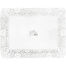 Салфетки ажурные бумажные Aviora 35x45 см белые (250 листов в пачке, прямоугольные)