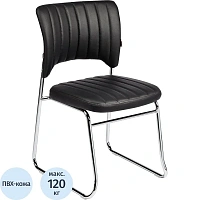 Стул офисный Комус Мебель (Easy Chair) 809 чёрный (искусственная кожа, металл хромированный)