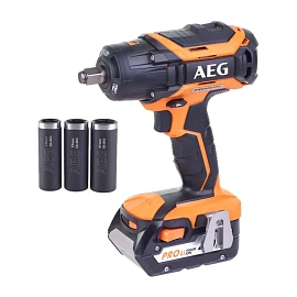 Гайковёрт аккумуляторный AEG BSS18C12ZBL LI-402C ударный бесщёточный 1/2 дюйма 500 Нм с 2 АКБ и ЗУ в кейсе (4935459427)