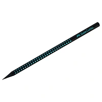 Карандаш ч/г Faber-Castell "Sparkle Black" B, трехгранный, заточен., черный/голубой металлик
