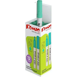 Маркер перманентный Комус PY2304 зелёный (толщина линии 1-4 мм) круглый наконечник