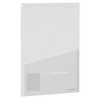 Папка-уголок 2 кармана, А4, BRAUBERG "SPECIAL", прозрачная, 0,18 мм, 273059