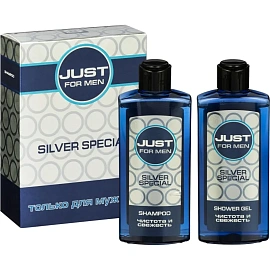 Подарочный набор для мужчин Just For Men Silver (шампунь и гель для душа, 2x210 мл)
