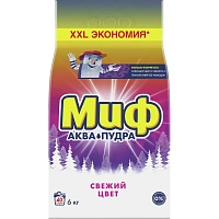 Порошок стиральный автомат Миф Свежий цвет 6 кг для цветного белья