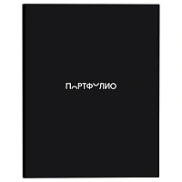 Папка-портфолио 7БЦ А4 BG, на 4 кольцах, для школьника "Черный", 20 файлов