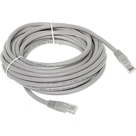 Патч-корд витая пара ExeGate UTP-RJ45-RJ45-5e-CU-20M-GY 5e 20 м
