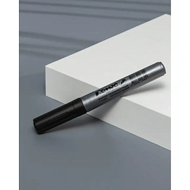 Маркер перманентный Комус PY2304 чёрный (толщина линии 1-4 мм) круглый наконечник