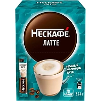 Кофе порционный растворимый Nescafe Latte 3 в 1 (18 пакетиков по 18 г)