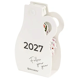 Календарь настольный, подарочный, фигурный, 2027, сувенир DIY, картон, BRAUBERG, "Букет", 116734