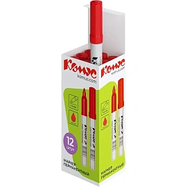 Маркер перманентный Комус PY2304 красный (толщина линии 1-4 мм) круглый наконечник