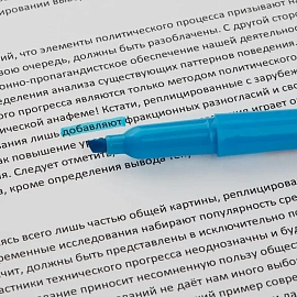 Текстовыделитель Выбор есть (Attache) голубой скошенный наконечник (толщина линии 1-4 мм)