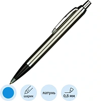 Ручка шариковая Parker IM Stainless Steel цвет чернил синий, цвет корпуса серебристый (2143631)