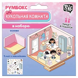 Набор наклеек, кукольная комната РУМБОКС, PINK, 7389, ПИНК-1311