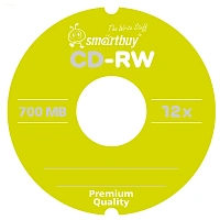 Диск CD-RW SMARTBUY, 700 Мб, 4-12x, Cake Box (упаковка на шпиле), КОМПЛЕКТ 50 шт., SBCD-RW50