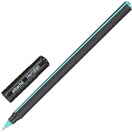 Ручка шариковая Attache Meridian синяя корпус soft touch (чёрно-бирюзовый корпус, толщина линии 0.35 мм)