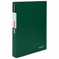Папка 60 вкладышей BRAUBERG "Office", зеленая, 0,6 мм, 271330
