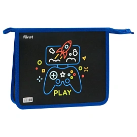 Папка для тетрадей 1 отделение, А5, Forst "Play" (Играть), пластик, на молнии