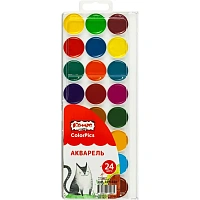 Краски акварельные медовые Комус Класс ColorPics 24 цвета