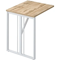 Стол приставной Комус Мебель K-Loft Director 241B002 (дуб натуральный/белый/белый, 700х600х752 мм)
