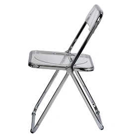 Стул складной прозрачный BRABIX "Glam CF-020", хромированный каркас, пластик, 533245