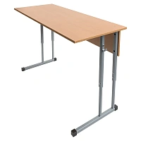 Стол-парта регул.1200*500*580-820мм, рост 3-7 универсал. (3-5гр, 4-6гр, 5-7гр.), бук/серый (ПОД ЗАКАЗ)
