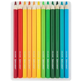 Карандаши цветные утолщенные BRAUBERG KIDS, 24 цвета, шестигранные, грифель 5 мм, натуральное дерево, 181879