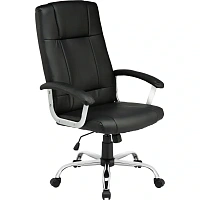 Кресло для руководителя Easy Chair EChair-524 TPU чёрное (экокожа, металл хромированный)
