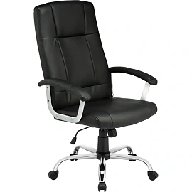 Кресло для руководителя Easy Chair EChair-524 TPU чёрное (экокожа, металл хромированный)