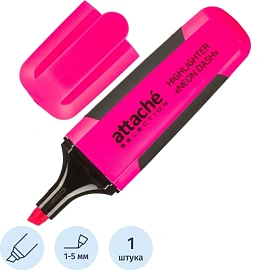 Текстовыделитель Attache Selection Neon Dash розовый (толщина линии 1-5 мм)