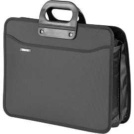 Папка-портфель Attache А4+ 39x32x12 см чёрная 4 отделения