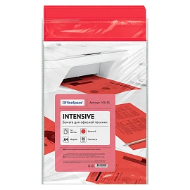 Бумага цветная OfficeSpace "Интенсив", А4, 80г/м2, 50л. (красный)