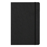Бизнес-блокнот Deli Squared Notebook А5 80 листов чёрный в клетку на сшивке