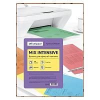 Бумага цветная OfficeSpace "Интенсив микс" А4, 80г/м2, 100л. (5 цветов)