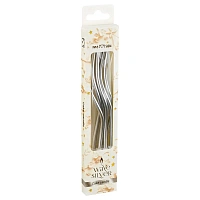 Свечи для торта с держателями MESHU "Wave silver", 15см, 6шт