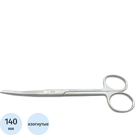 Ножницы хирургические Surgicon изогнутые с одним острым концом 140 мм
