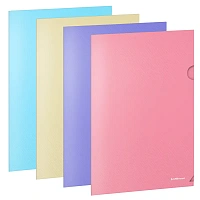 Папка-уголок ERICH KRAUSE "Diagonal Pastel", ассорти, 0,18 мм, 50170