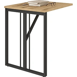Стол приставной Easy To Lead K-Loft Director 241B002 (дуб натуральный/чёрный, 700х600х752 мм)